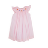 TBBC: Angel Sleeve Sandy Smocked Dress Palm Beach Pink w/ Pumpkin & Bow Smocking