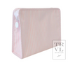 TRVL: Roadie Medium - Pimlico Stripe Pink Zip Pouch