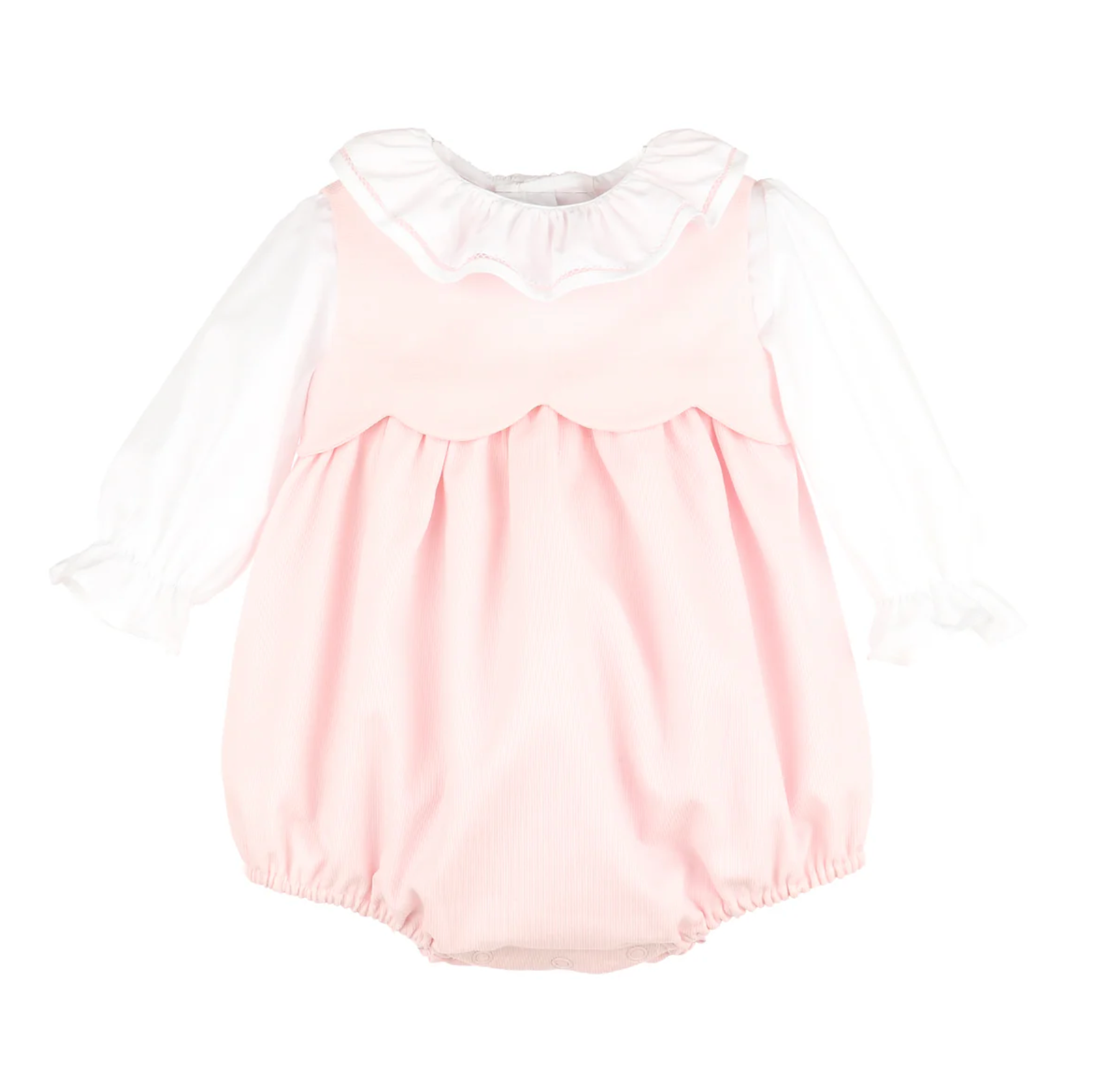 Sophie & Lucas: Cozy Club Scallop Bubble Set - Pink