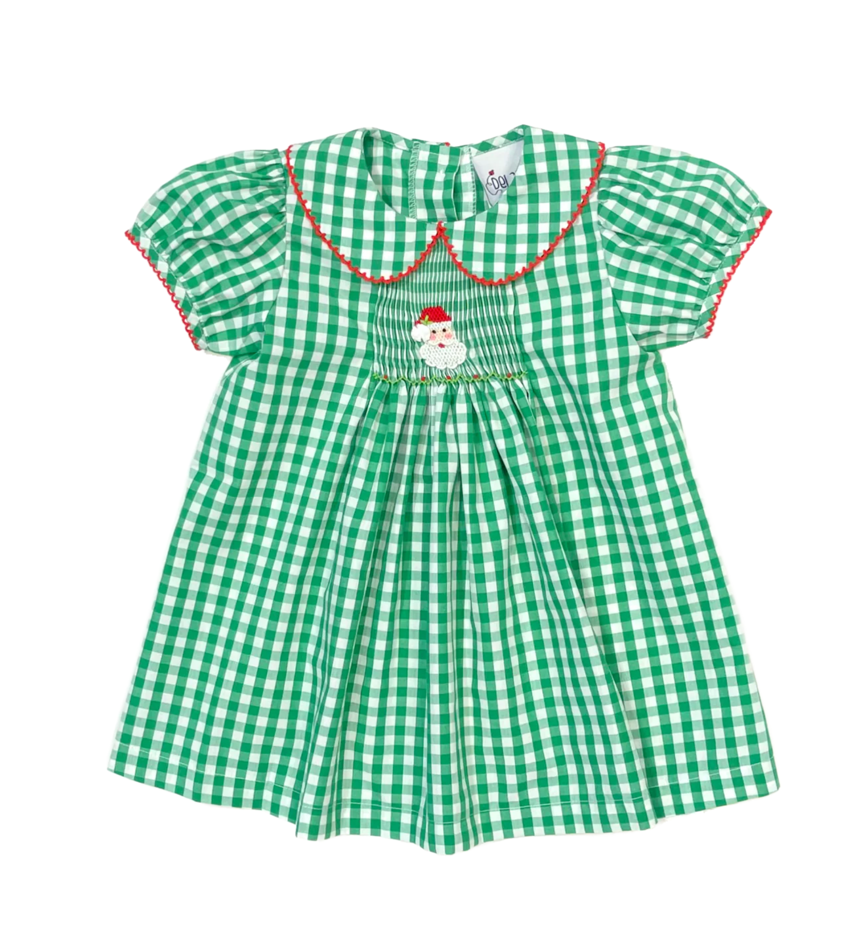 Delaney: Smocked Santa Dress