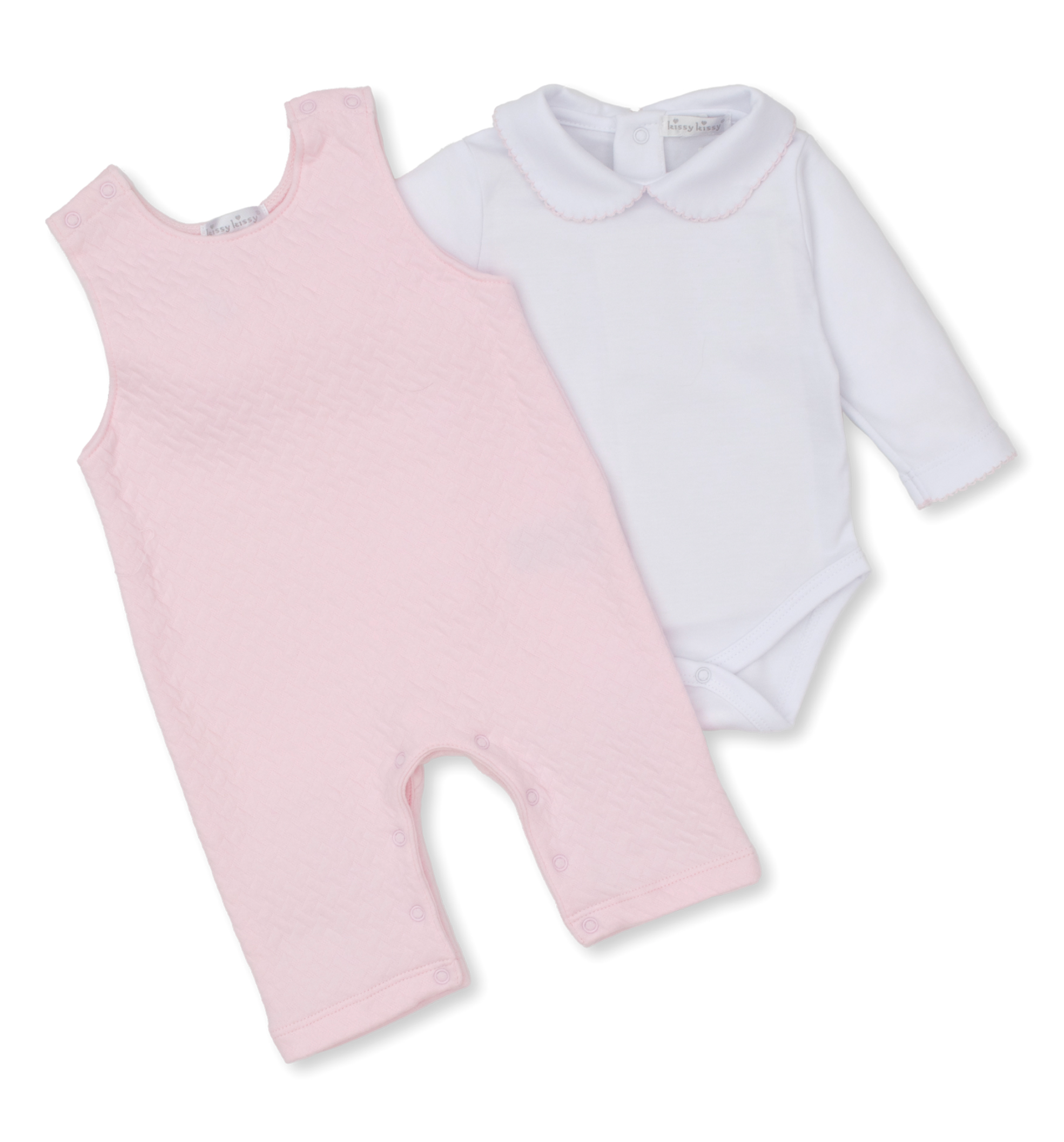 Kissy Kissy: Jacquard Overall Set - Pink