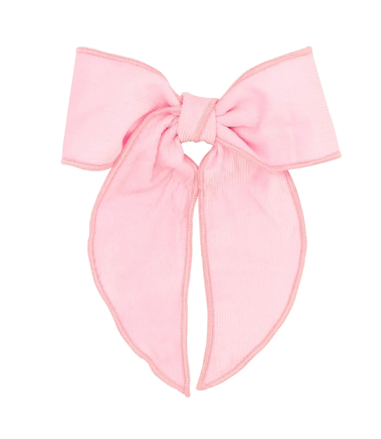 wee ones: King Corduroy Fabric Bow - Pearl