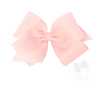 wee ones: Organza and Grosgrain Overlay Hair Bow - Light Pink