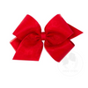 wee ones: Organza and Grosgrain Overlay Hair Bow - Red