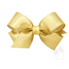 wee ones: Metallic Overlay Girls Hair Bow - Gold