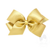 wee ones: Metallic Overlay Girls Hair Bow - Gold