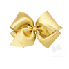 wee ones: Metallic Overlay Girls Hair Bow - Gold