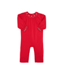 TBBC: Long Sleeve Bridget Romper - Richmond Red w/ Bow Smocking