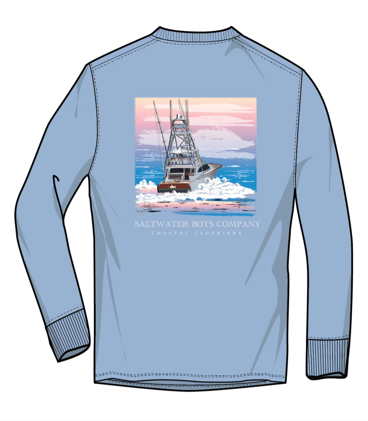 Saltwater Boys Company: Offshore Boat LS Graphic Tee