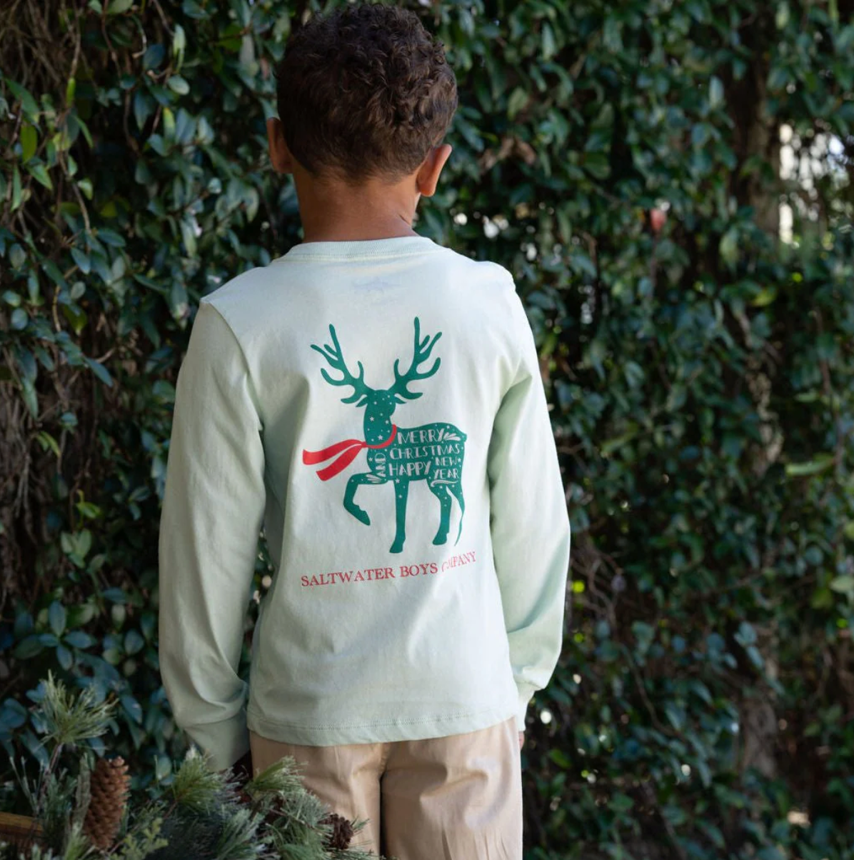 Saltwater Boys Company: Christmas Deer LS Graphic Tee