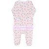 Magnolia Baby: Ruffle Zipper Footie - Sweet Little Christmas - Pink