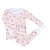 Magnolia Baby: Ruffle Toddler Pajamas - Sweet Little Christmas - Pink