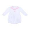 Magnolia Baby: Baby Bows Embroidered Long Sleeve Bubble