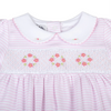 Magnolia Baby: Lilly and Logan Smocked Long Sleeve Bubble - Pink