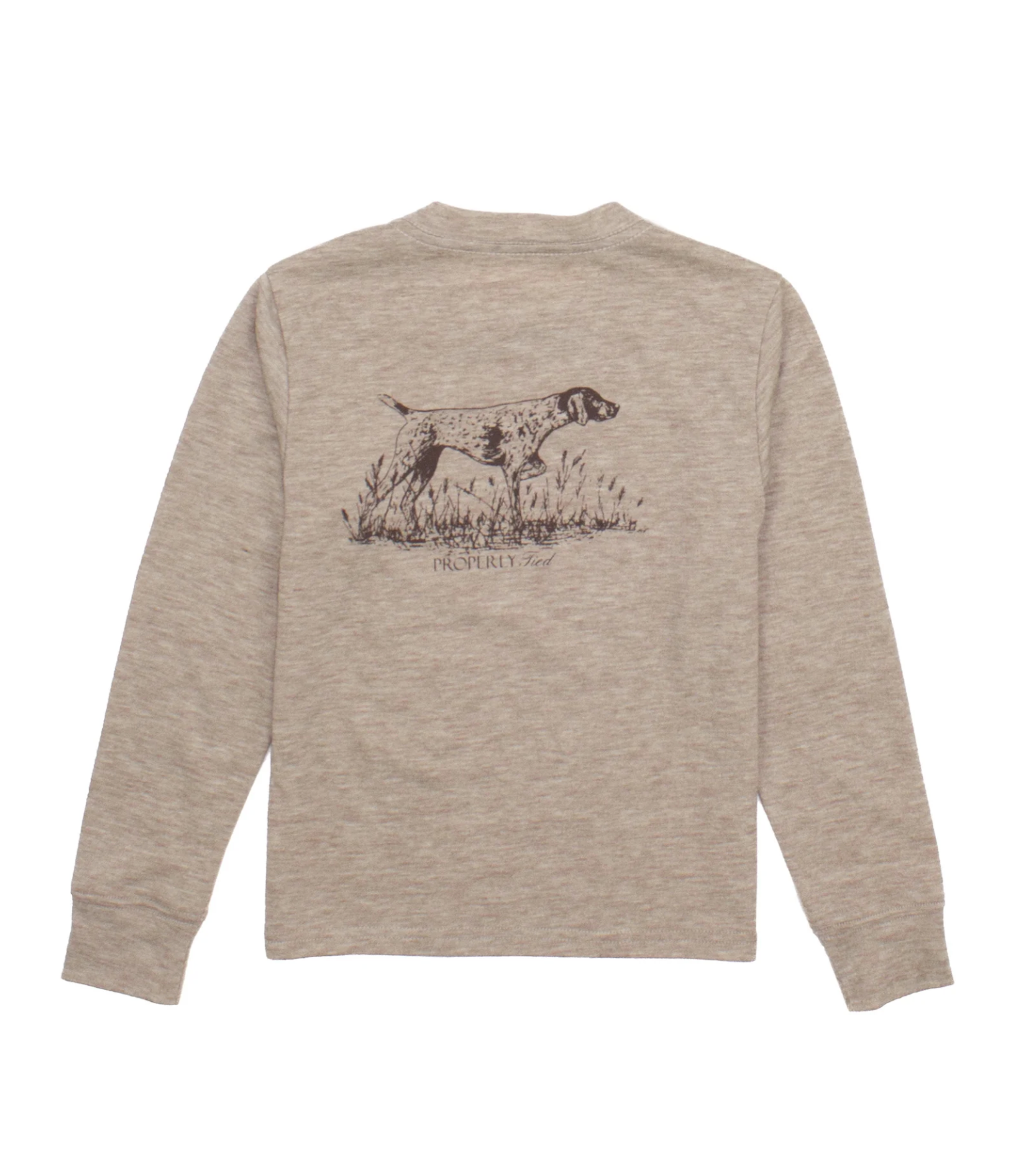 Properly Tied: Boys Portland Pocket Tee LS - Pointer Sand