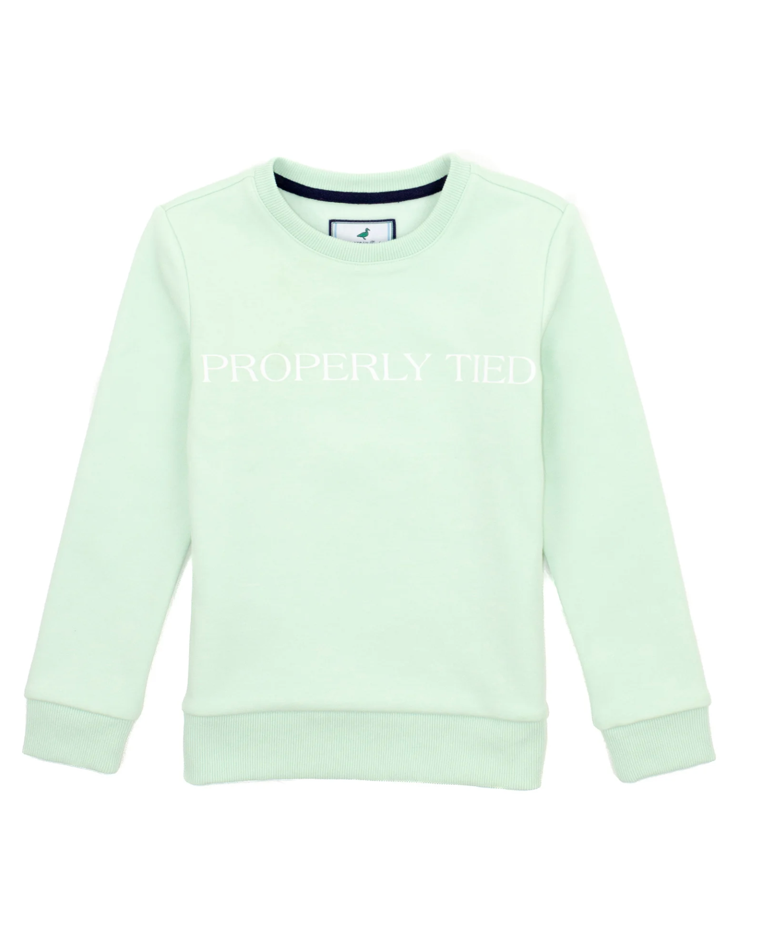 Properly Tied: Girls Laurel Crew - Seafoam