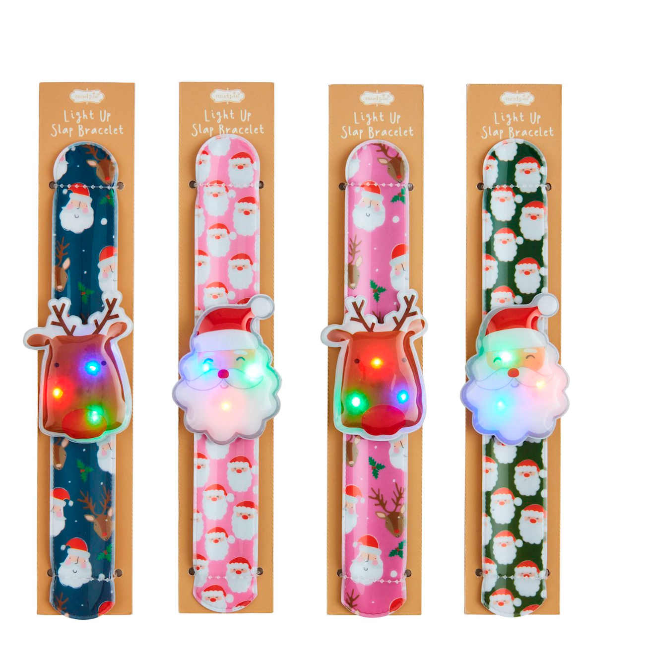 Mud Pie: Christmas Light-Up Slap Bracelet