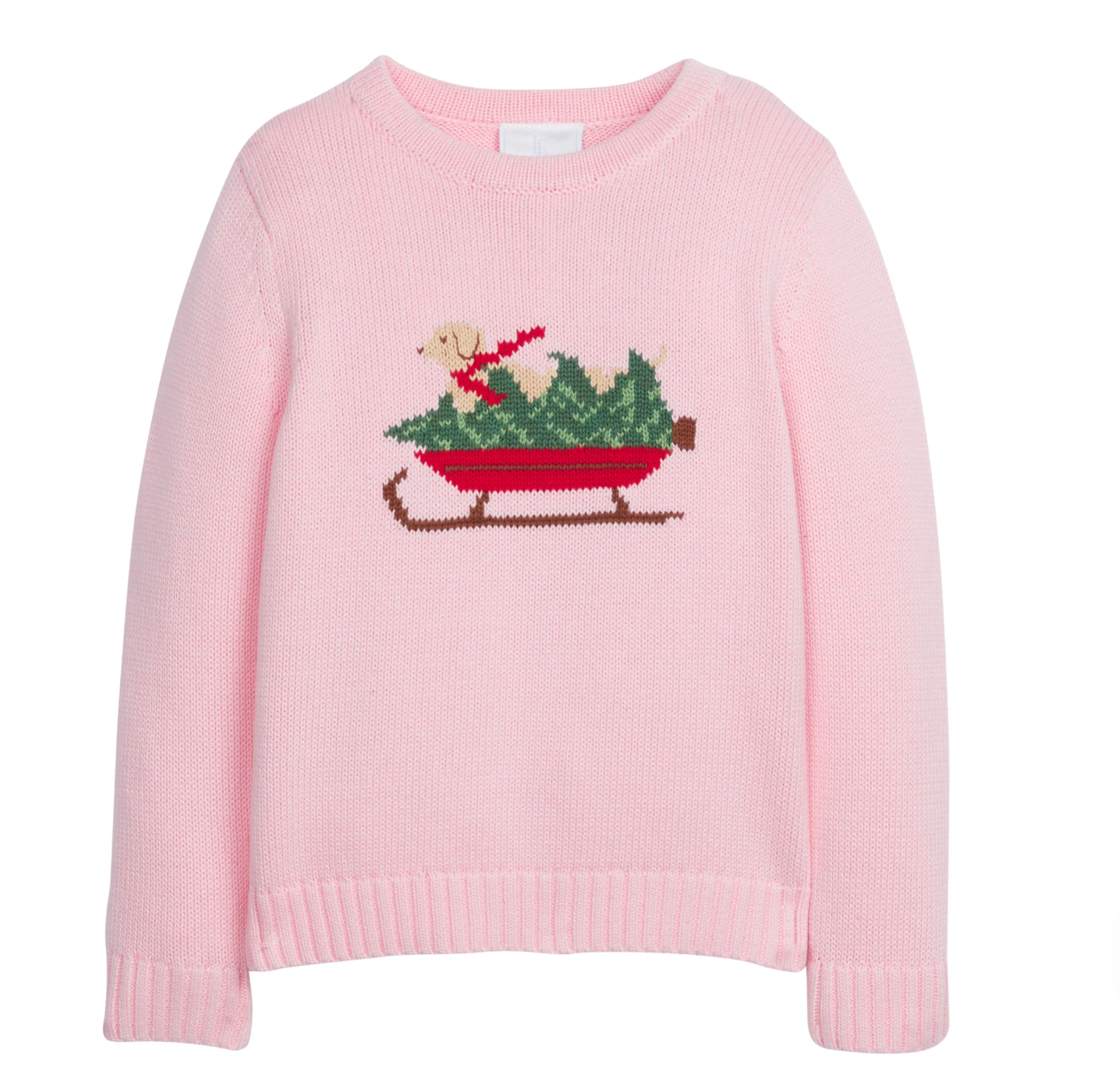 Little English: Intarsia Sweater - Pink Holiday Lab