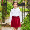 Little English: Paperbag Bow Skirt - Winterberry