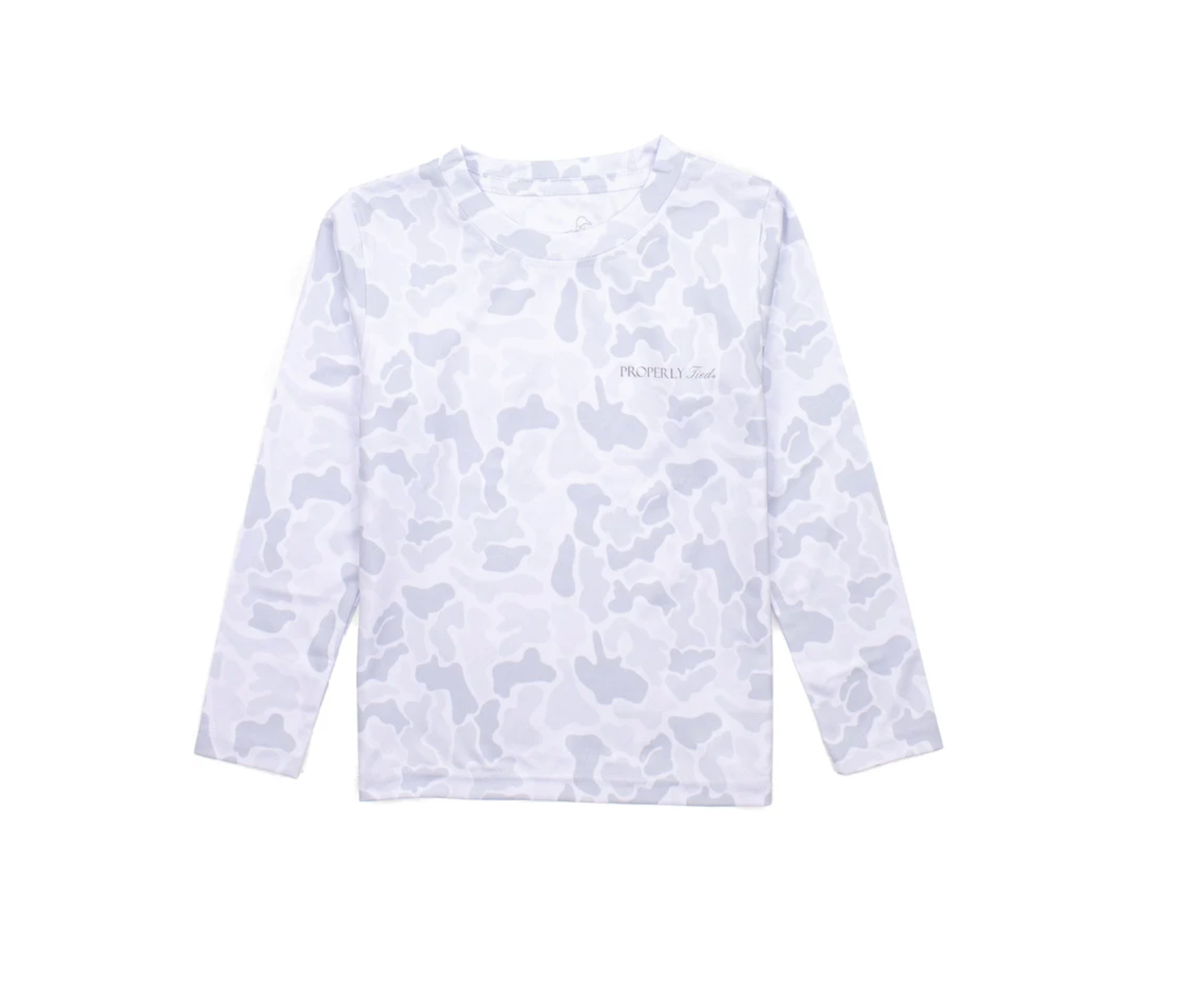 Properly Tied: Boys Sportsman Performance LS  - Snow Camo