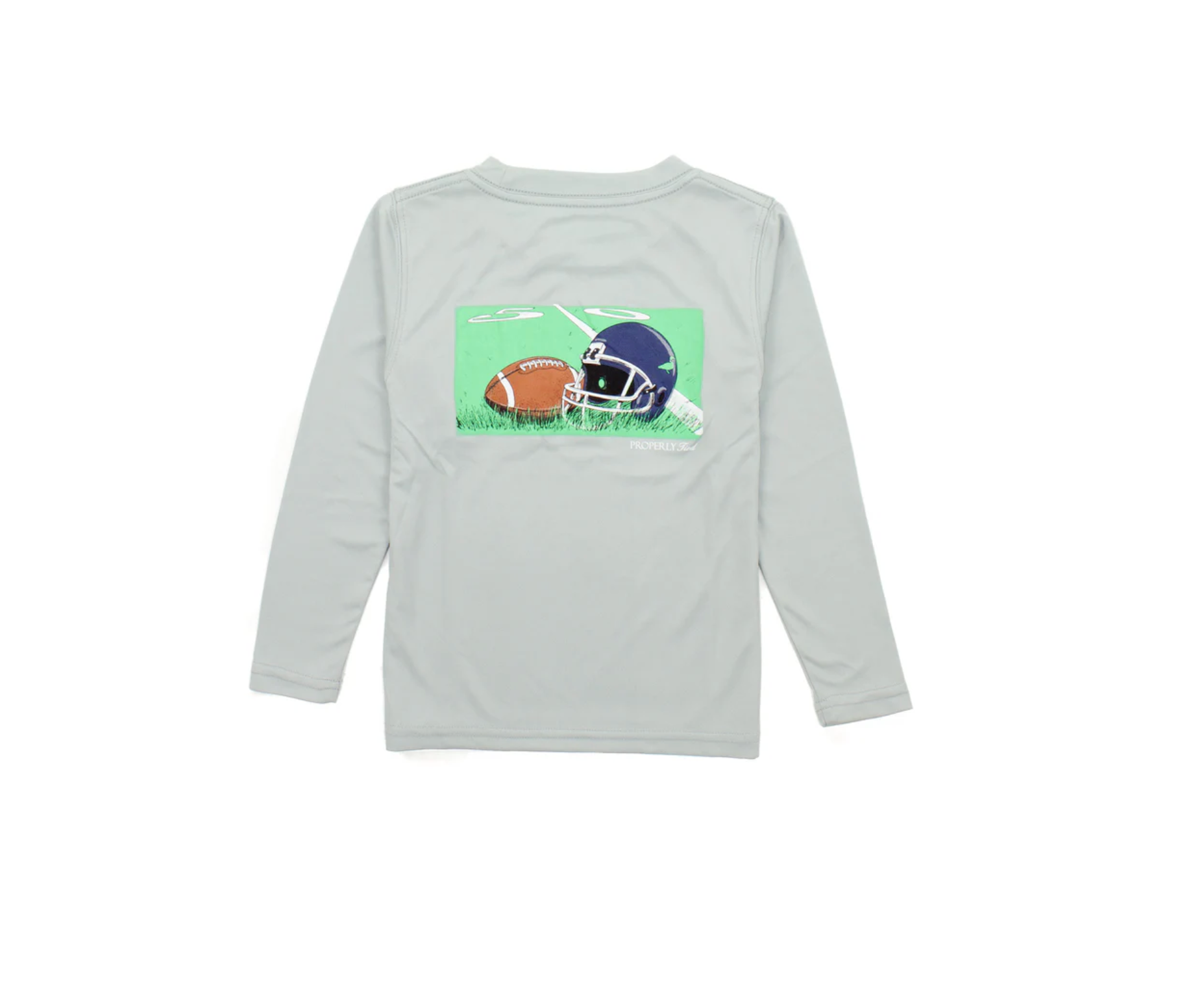 Properly Tied: Boys Performance Tee LS Gametime - Chrome Grey