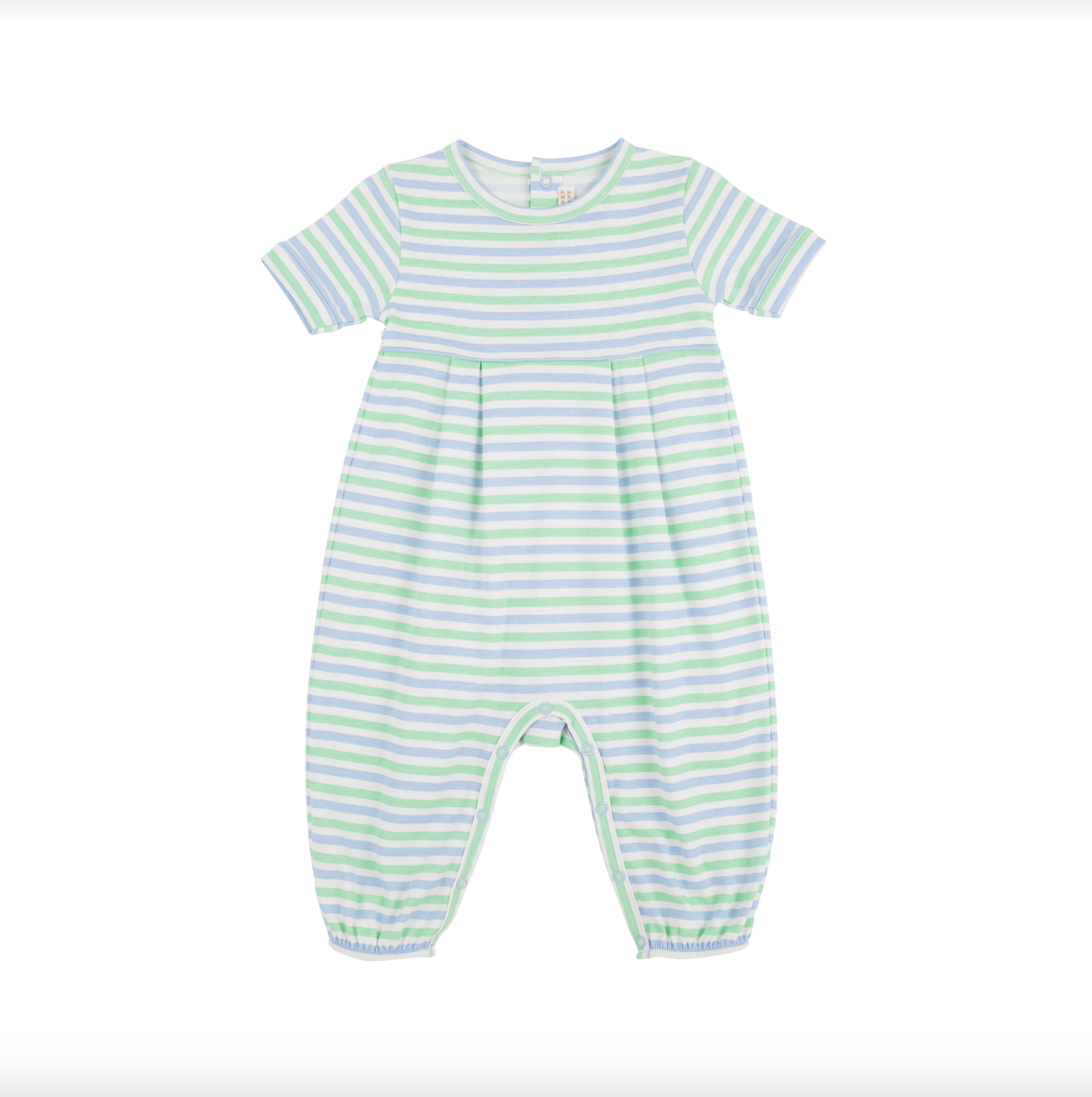 TBBC: Short Sleeve Bradford Romper - Kennedy Cruise Stripe/Beale Street Blue