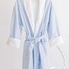 Terry Tots: Bathrobe – Blue Pinstripe