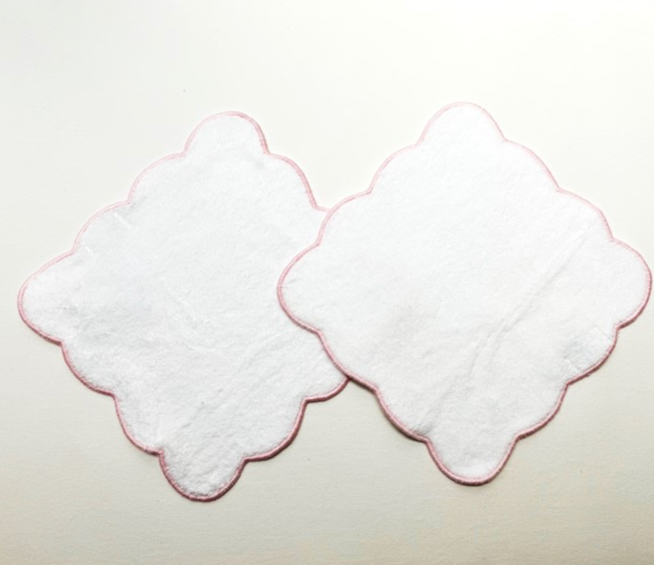 Terry Tots: Washcloth – Pink Scallops