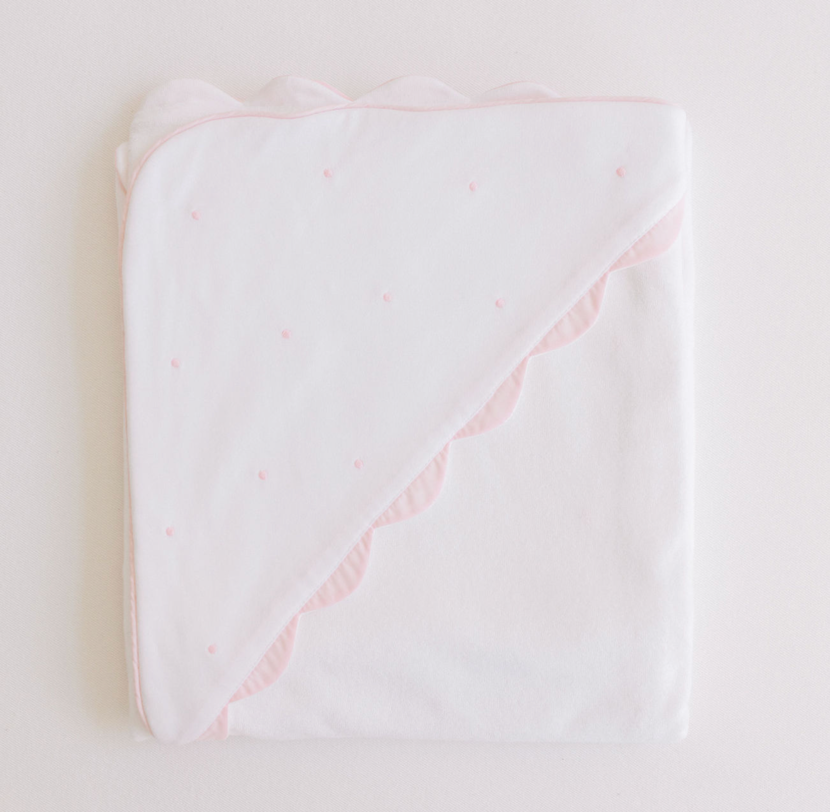 Terry Tots: Hooded Towel – Pink Dots