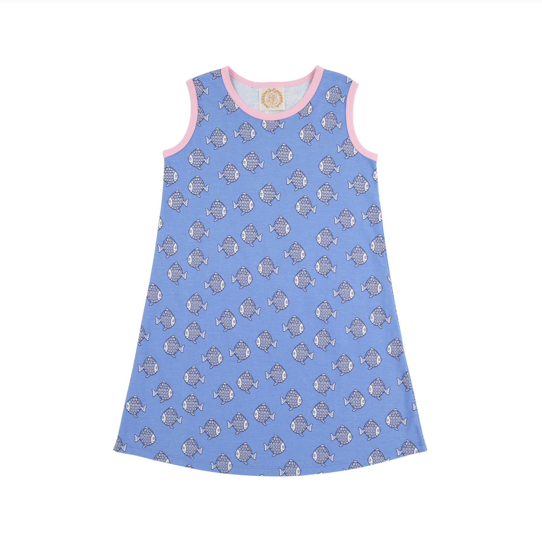 TBBC: Sleeveless Polly Play Dress - Little Fishes/Pier Party Pink