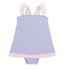 TBBC: Sanctuary Scallop Swimsuit- Lauderdale Lavender/Palm Beach Pink