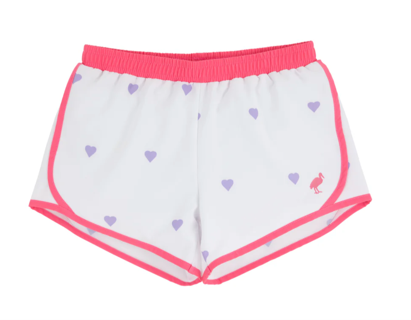 TBBC: Prepletic Shimmy Shake Shorts - Heart Eyes (Worth Ave White)/Romany Rose/Worth Ave White