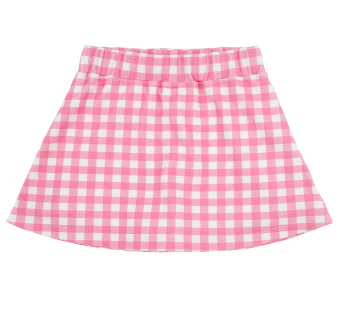 TBBC: Searcy Skort Knit - Hamptons Hot Pink, Gingham