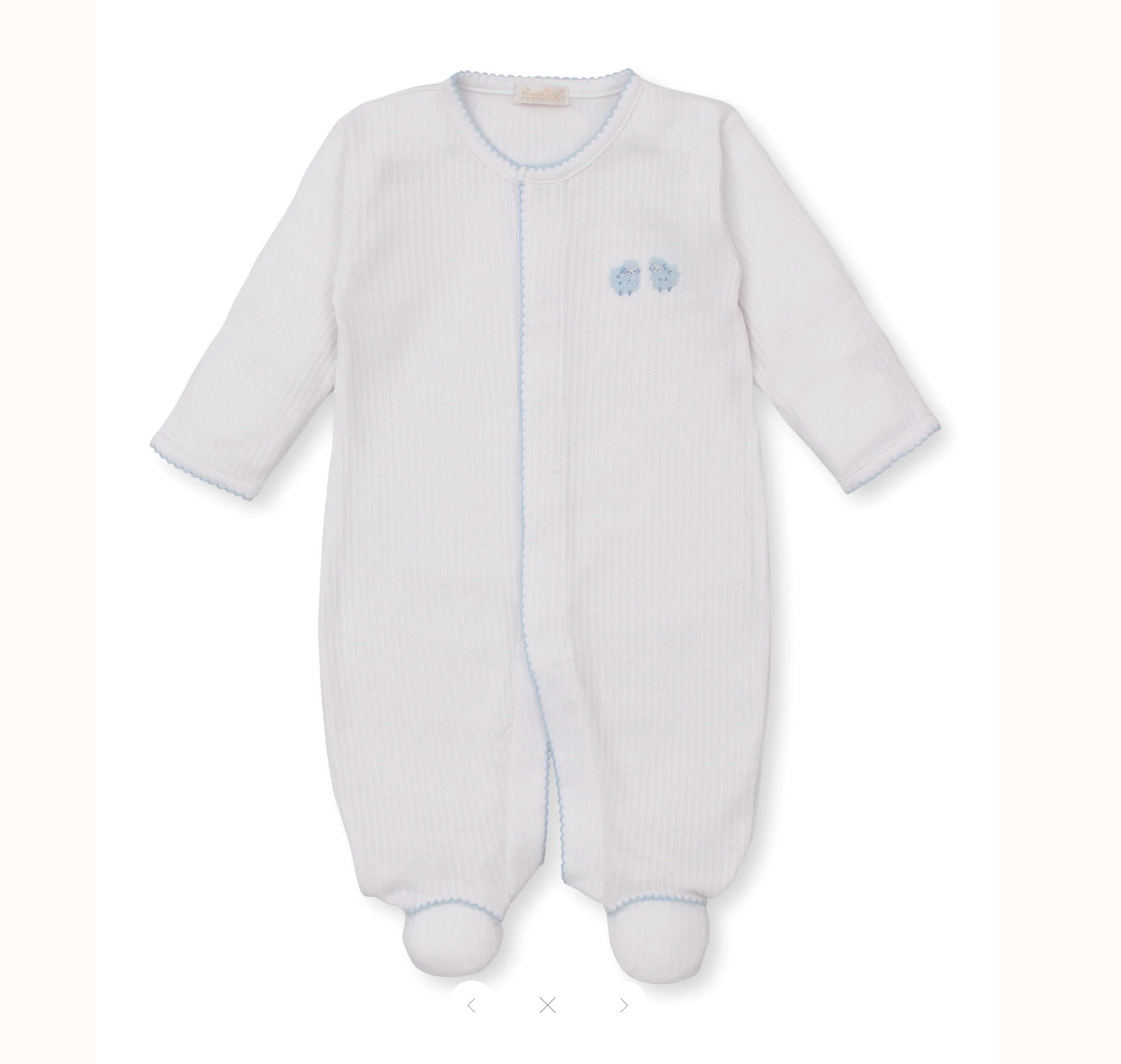 Kissy Kissy: Premier Baa Baa Baby Sheep Blue Hand Emb. Footie