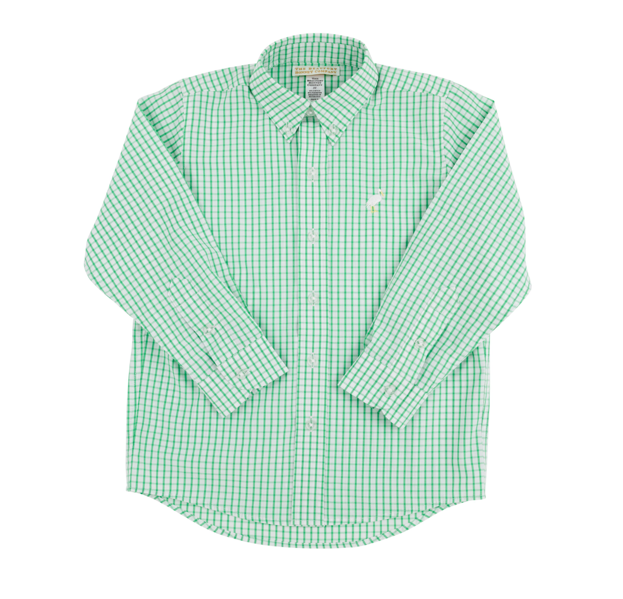 TBBC: Dean`s List Dress Shirt - Kiawah Kelly Green Windowpane/Multicolor