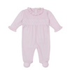 Kissy Kissy: Pink Hand Smocked Footie