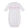 Kissy Kissy: White/Pink Hand Smocked Sack