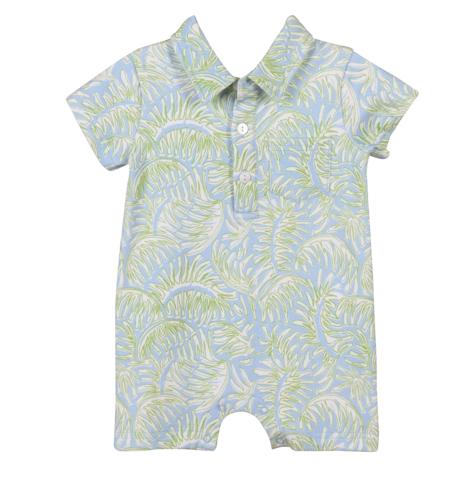 The Yellow Lamb: Rhett Romper - Palm Beach