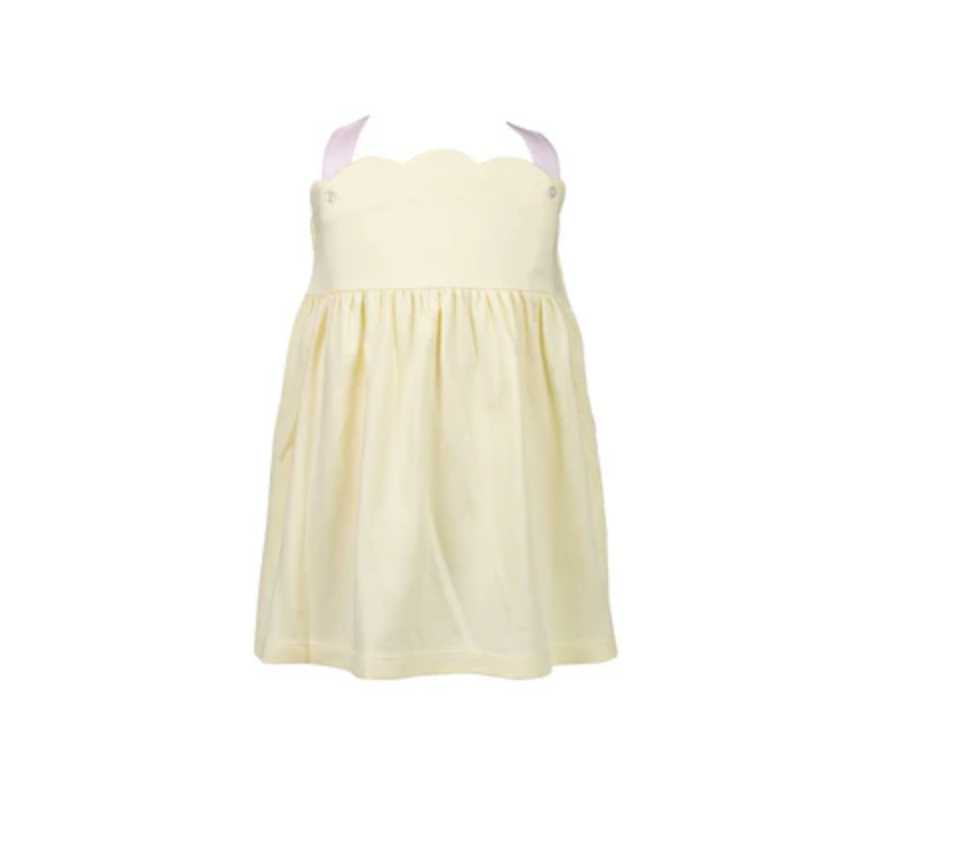 The Proper Peony: Light Yellow Striped Sundress