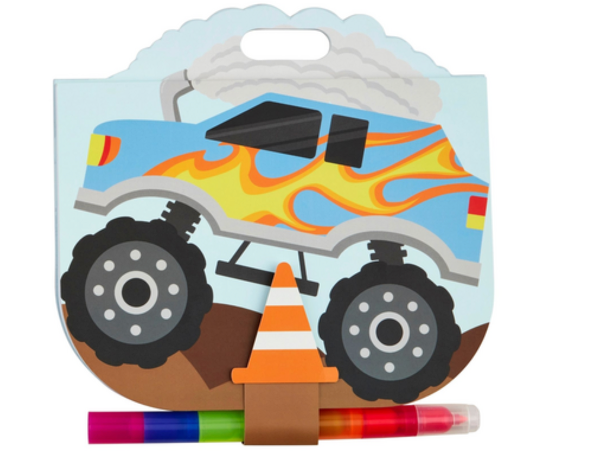Mud Pie: MONSTER TRUCK SKETCHPAD AND MARKERS SET