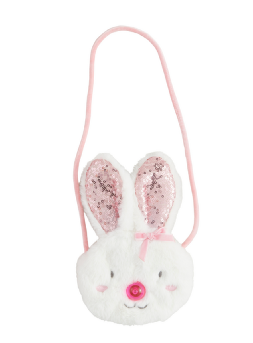 Mud Pie: WHITE LIGHT-UP BUNNY PURSE