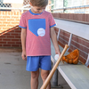 Trotter Street: Boys Red Baseball Pocket Shorts Set
