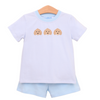 Trotter Street: PUPPY TRIO EMBROIDERY SHORT SET