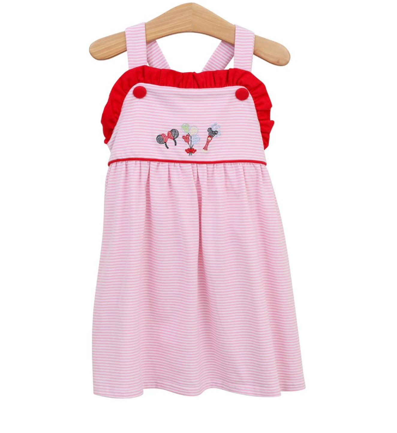Trotter Street Kids: GIRLS PINK MOUSE EMBROIDERY DRESS