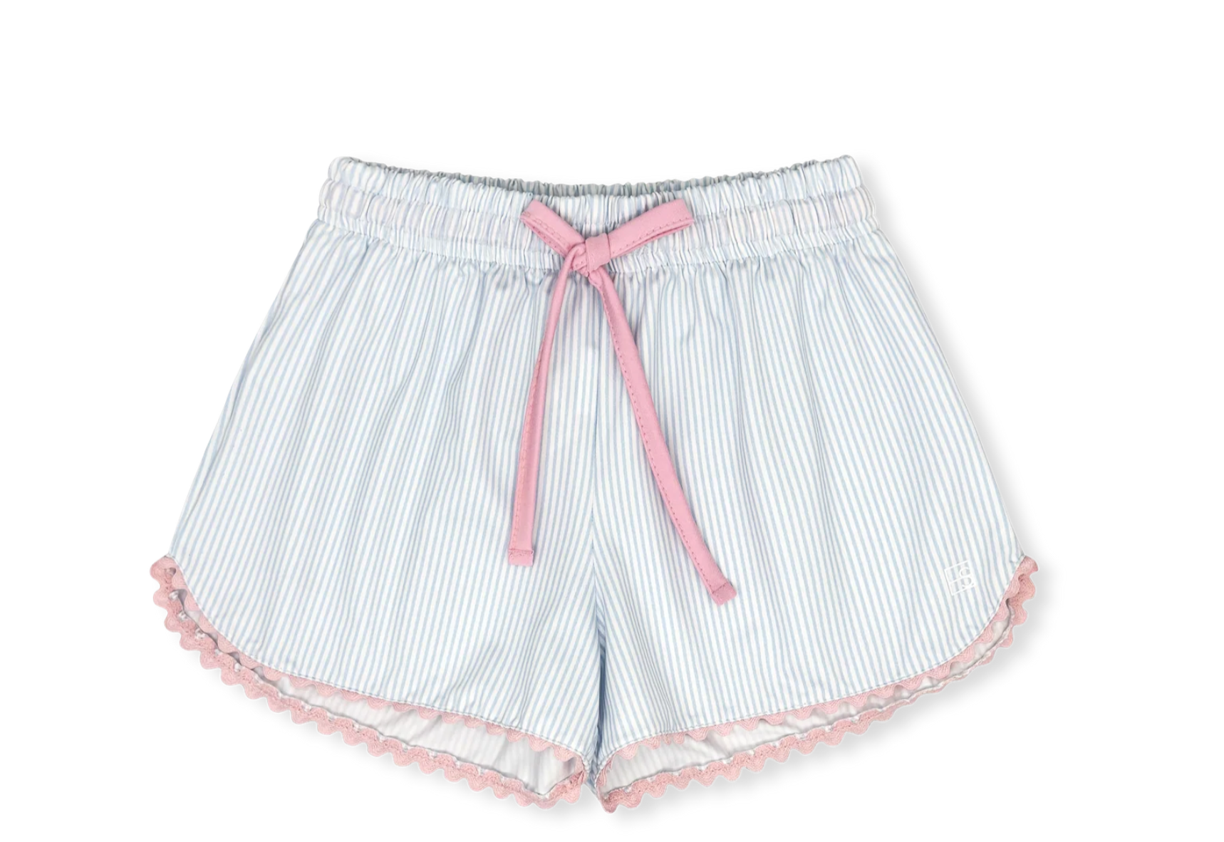 Set Athletic: Emily Short - Cotton Candy Blue Ministripe, Cotton Candy Pink