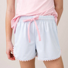 Set Athletic: Emily Short - Cotton Candy Blue Ministripe, Cotton Candy Pink