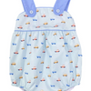 James & Lottie: Baby Boys Knit Ford Bubble - Blue Cars Print
