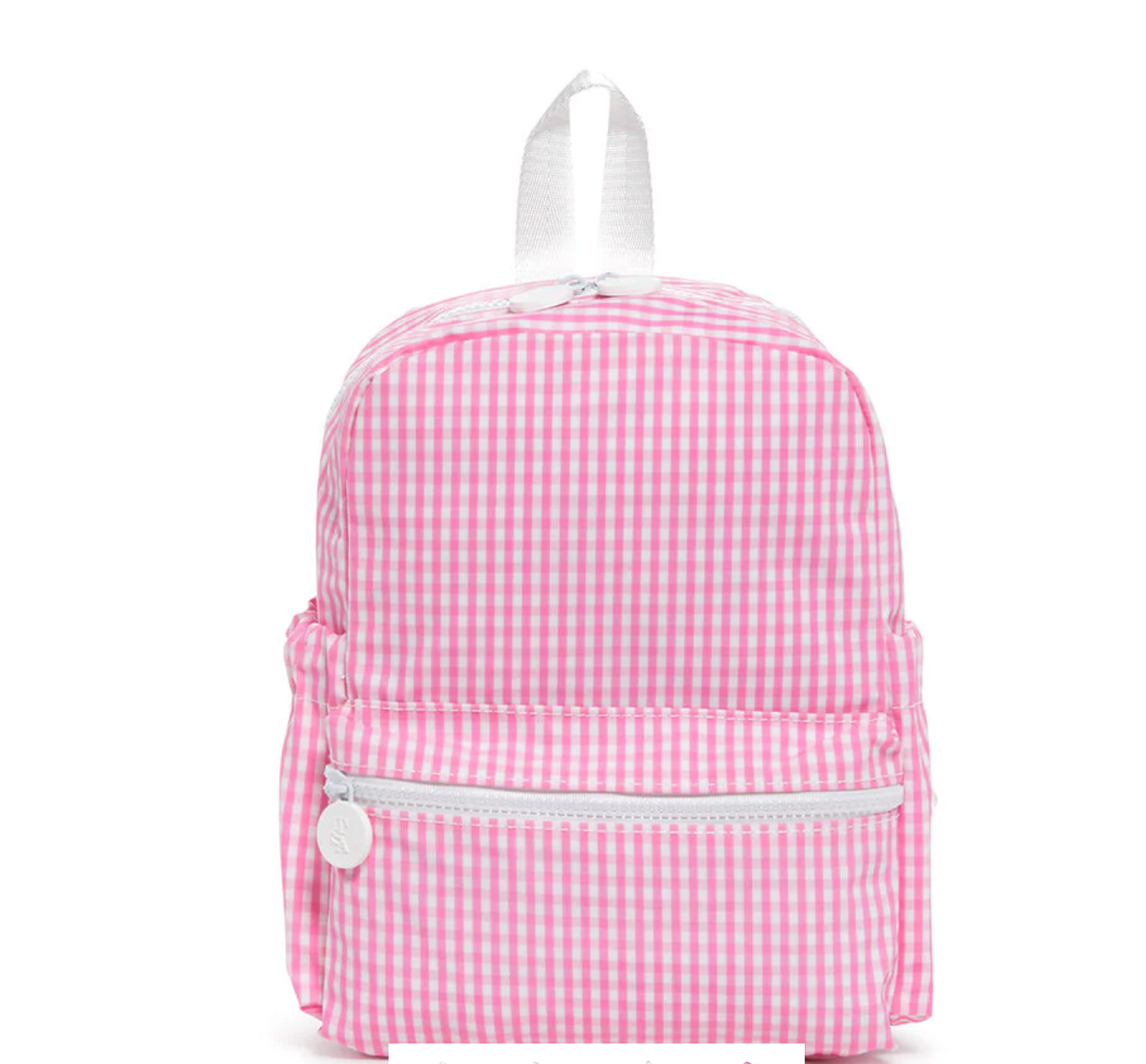 TRVL: MINI BACKER - GINGHAM PINK BACKPACK