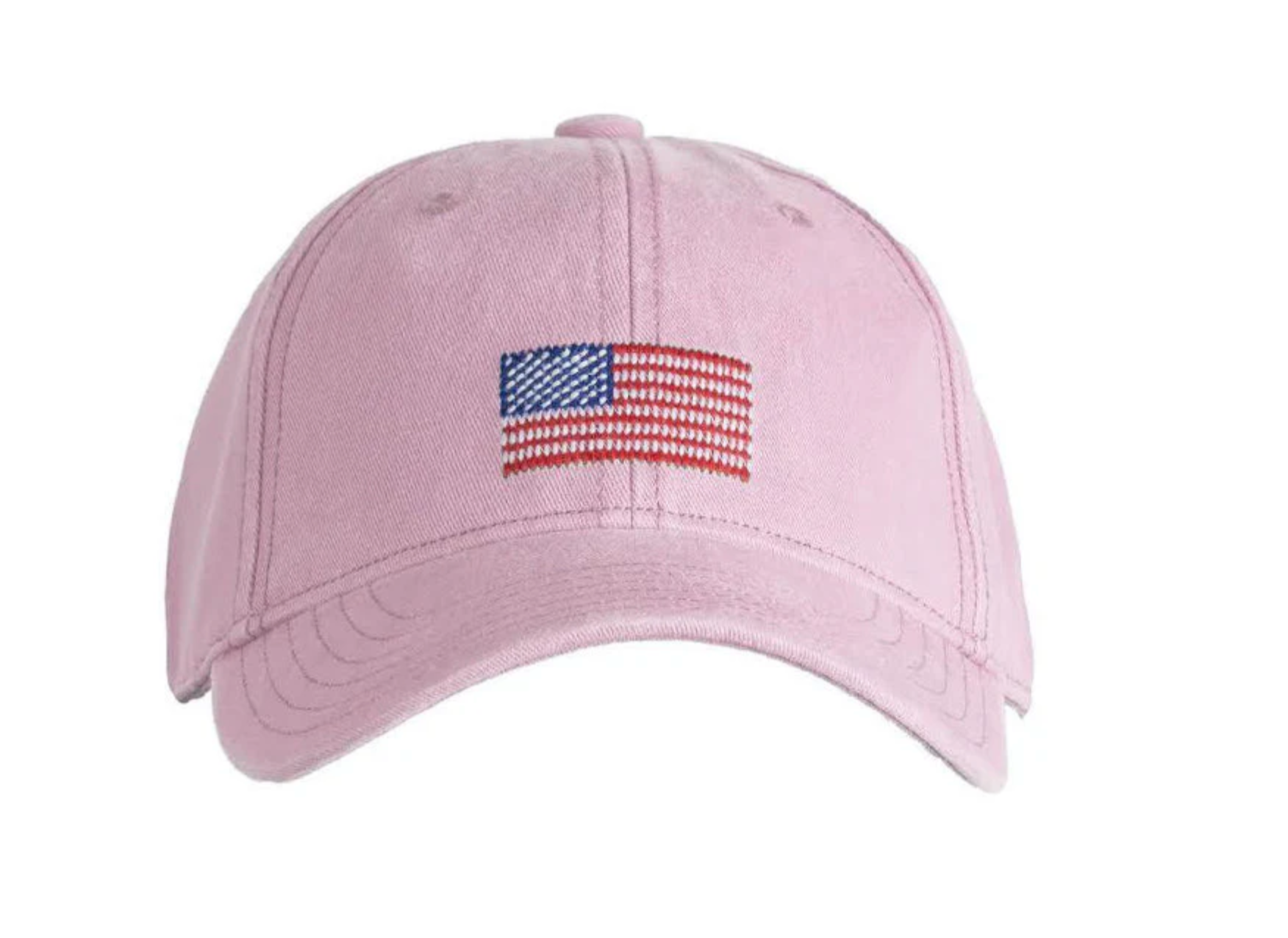 Harding Lane: Kids American Flag Baseball Hat - Light Pink