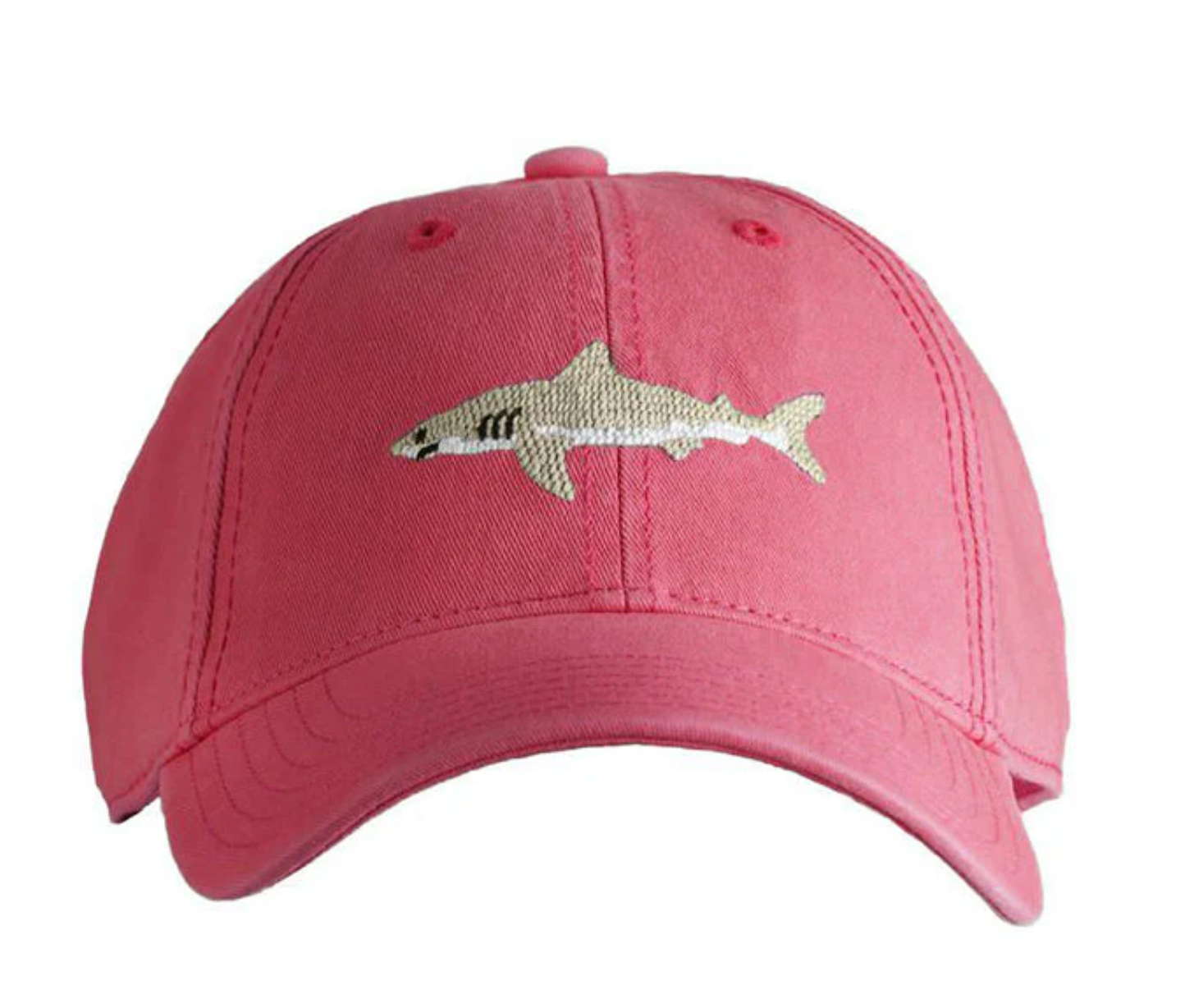 Harding Lane: Great White Shark Baseball Hat - Weathered Red